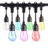 Bulbrite 36 ft. Plug-in Edison Bulb S14 Shatter Resistant LED Smart Black String Light 18 Sockets-Bulbs 814361